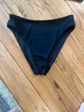Andie swim high waisted high black bottoms